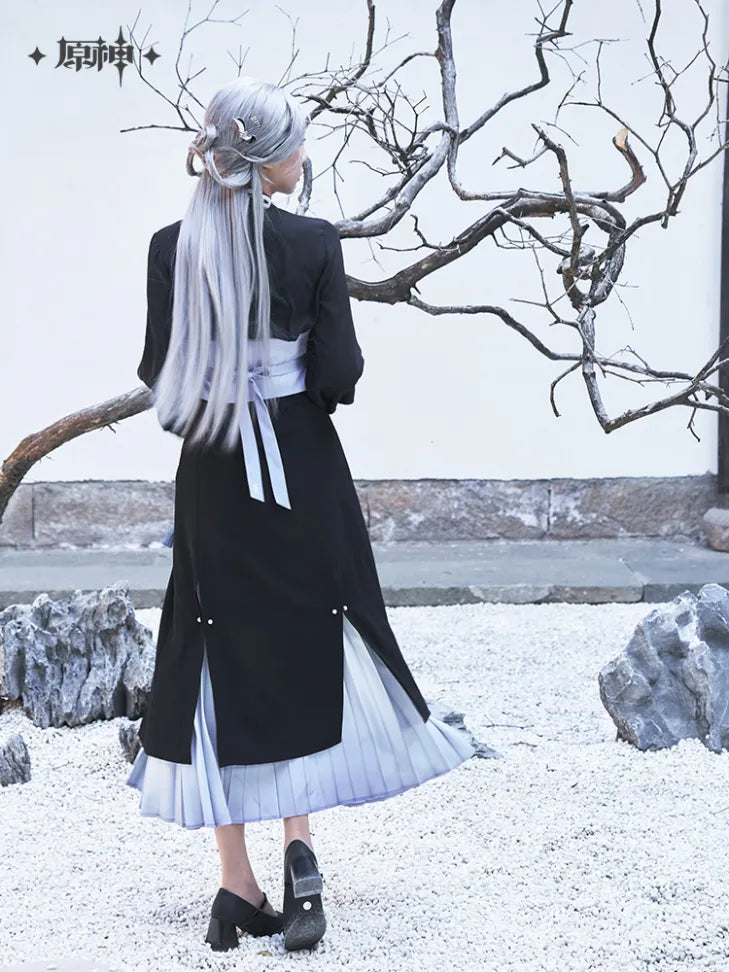 Genshin Impact Shenhe Series Midi Skirt | Long Skirt Cosplay-Inspired Elegant Outfit