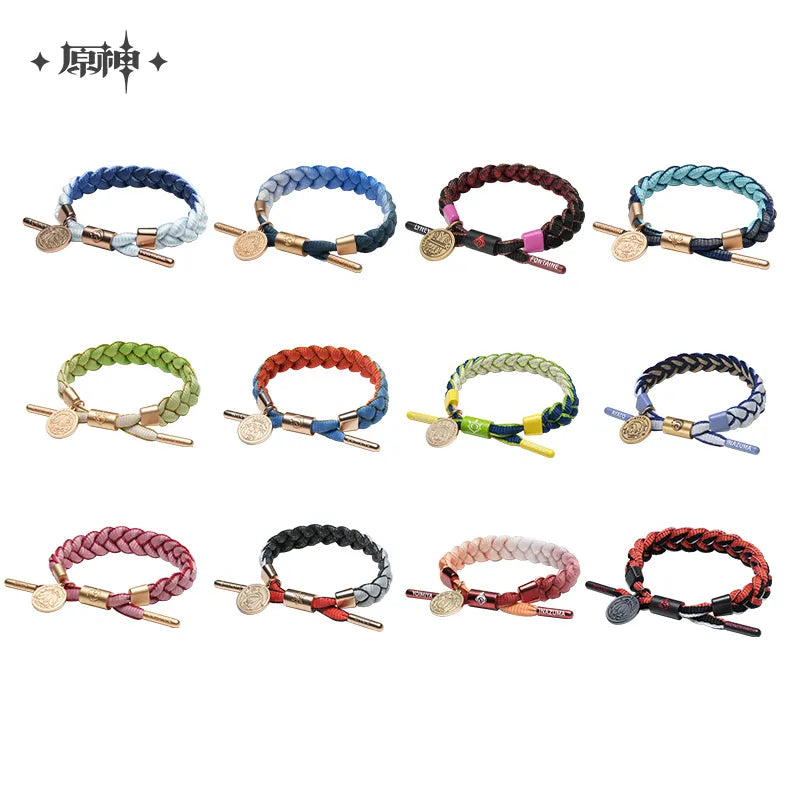 Genshin Impact Character Woven Wrist Cord | Wristband | Wrist Charm Bracelet