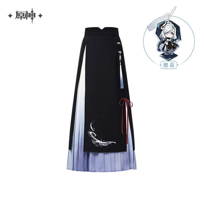 Genshin Impact Shenhe Series Midi Skirt | Long Skirt Cosplay-Inspired Elegant Outfit